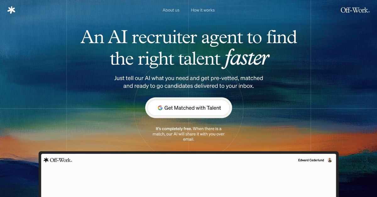 OffWork: AI recruiter tool for efficient talent matching