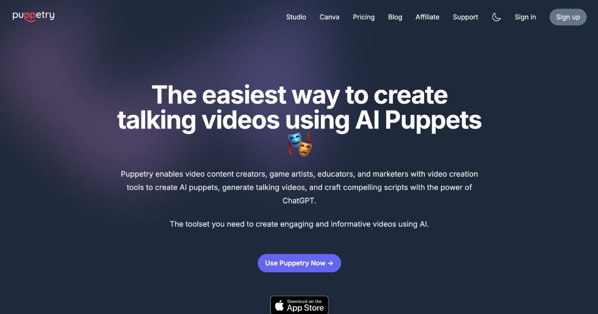 Puppetry: AI video creation tool