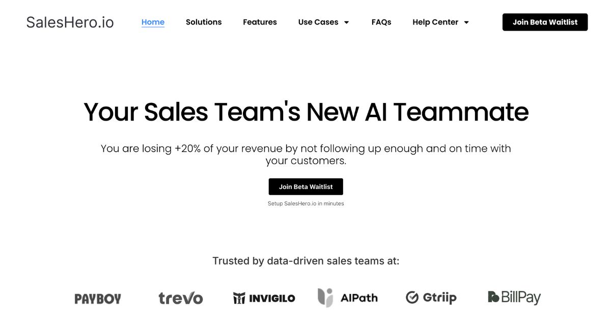 SalesHero: AI-driven sales optimization tool