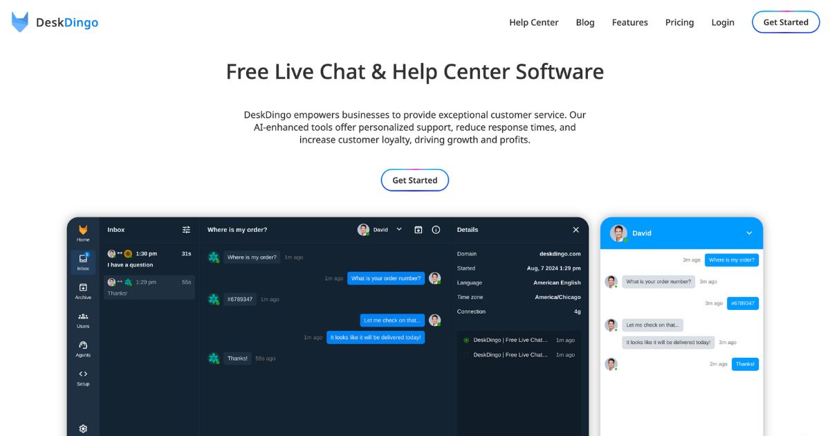 DeskDingo: Customer support tool