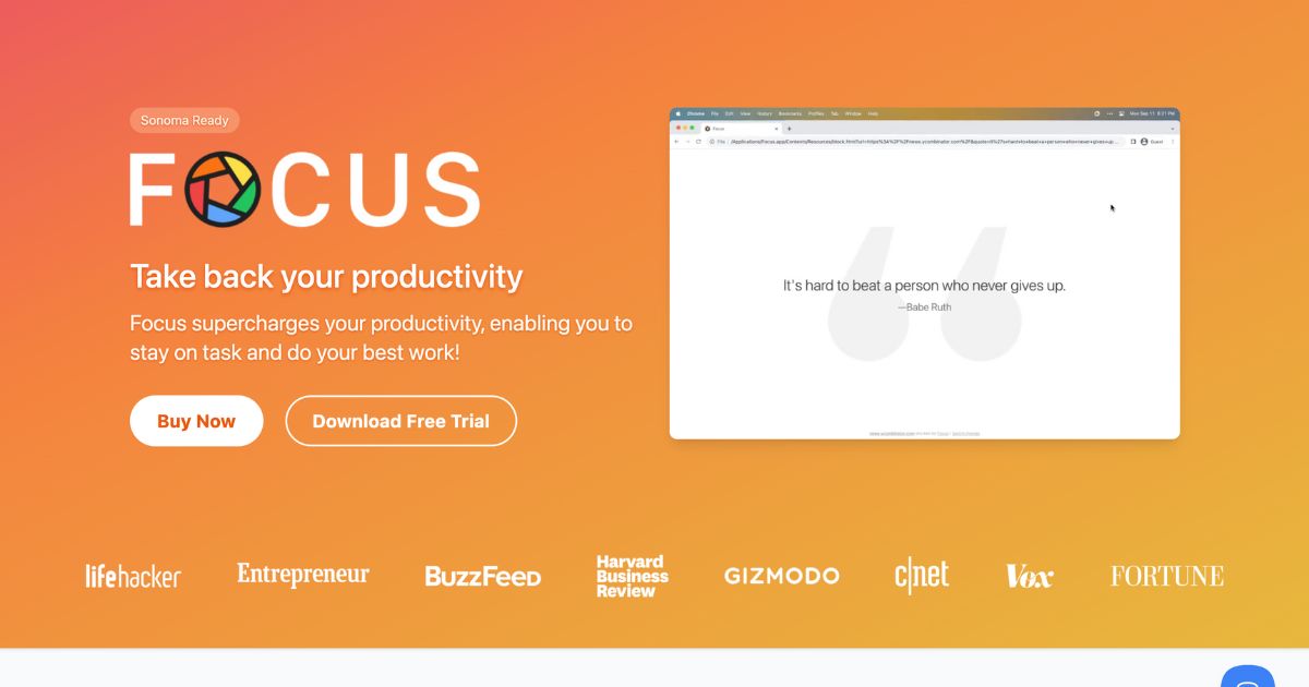 HeyFocus: Productivity tool for professionals