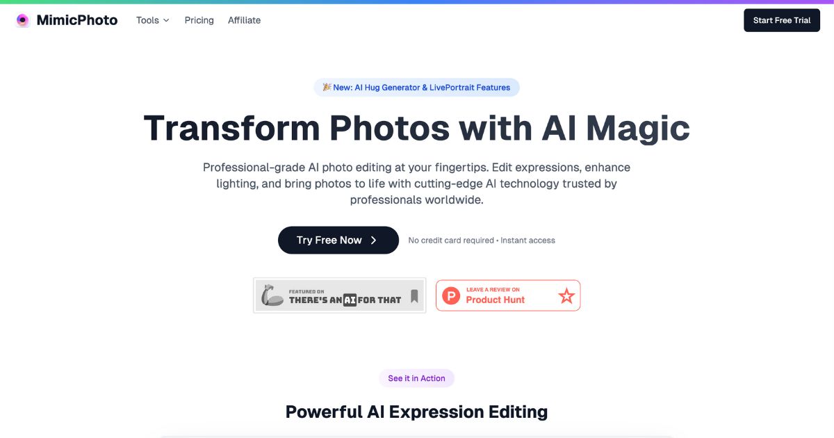 MimicPhoto: AI photo editing suite