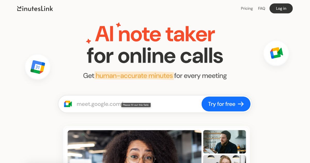 MinutesLink: AI meeting assistant tool