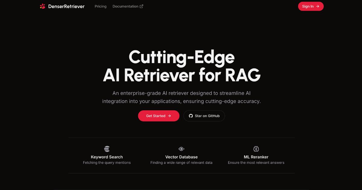 DenserRetriever: AI retrieval tool