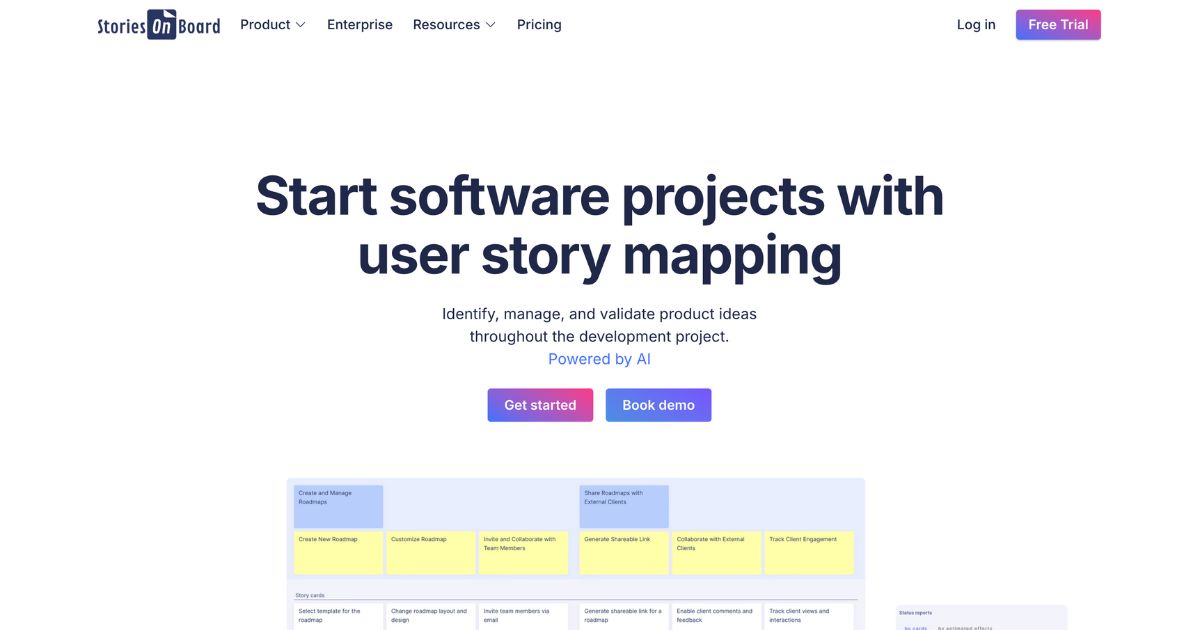 StoriesOnBoard: User story mapping tool