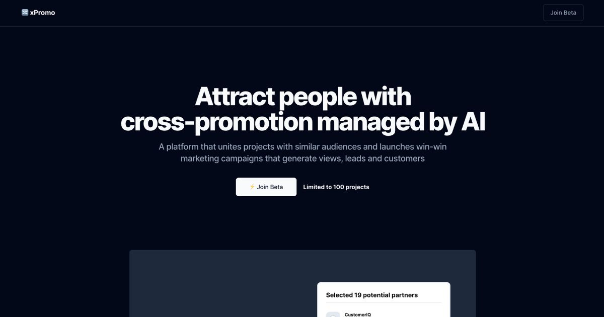 xPromo: Cross-promotion AI marketing platform