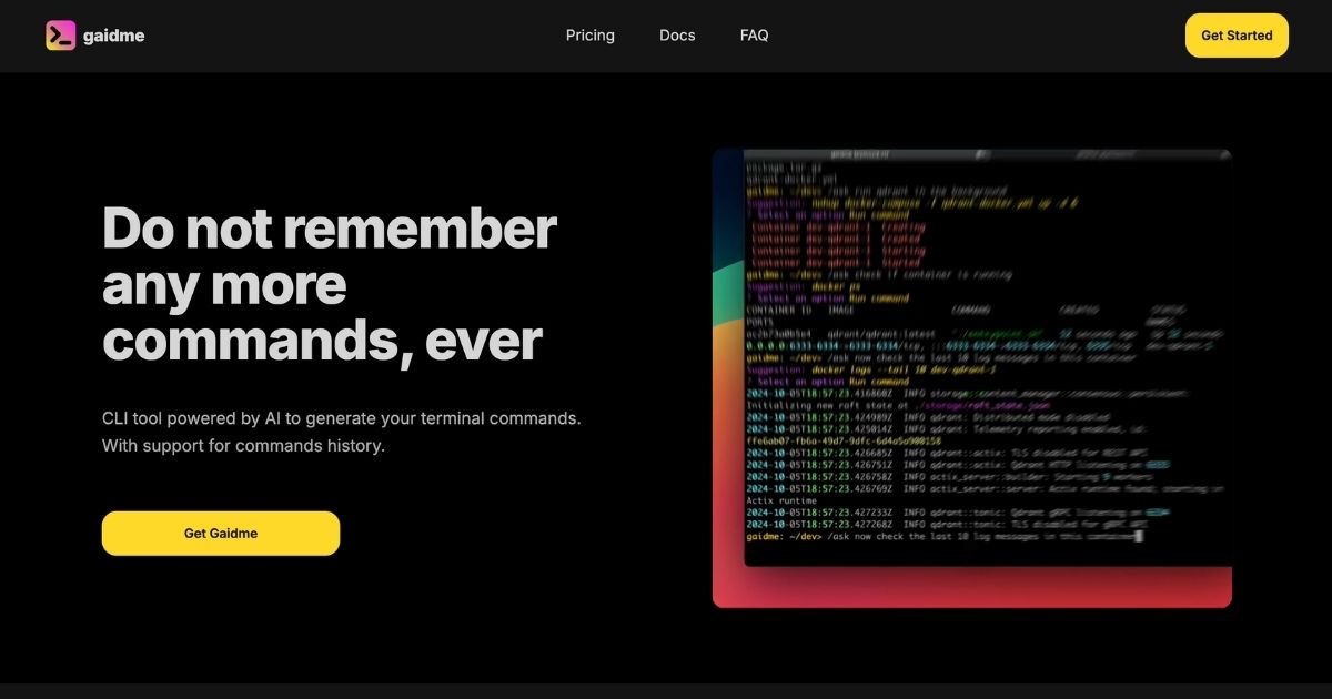 Gaidme: AI-powered CLI tool for command generation