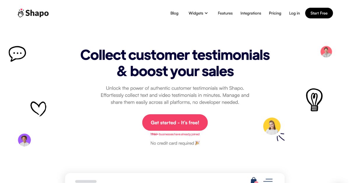 Shapo: Testimonial collection and management