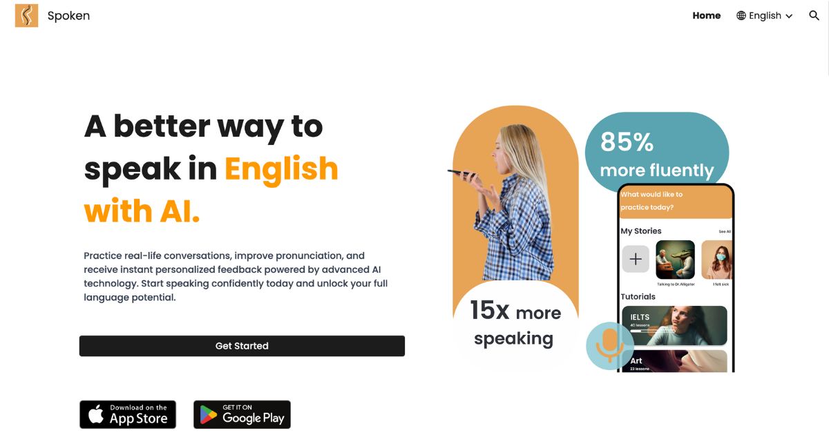 Spoken: English language speaking tool