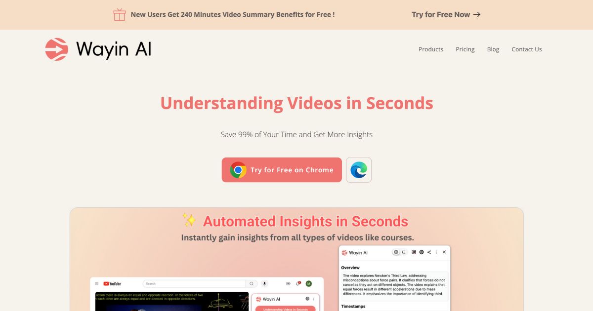 Wayin: Video insights simplified