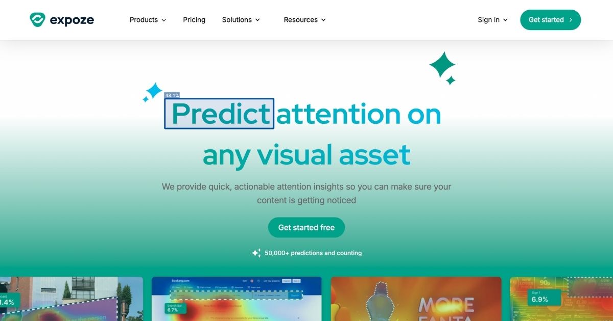 Expoze: Visual attention prediction tool