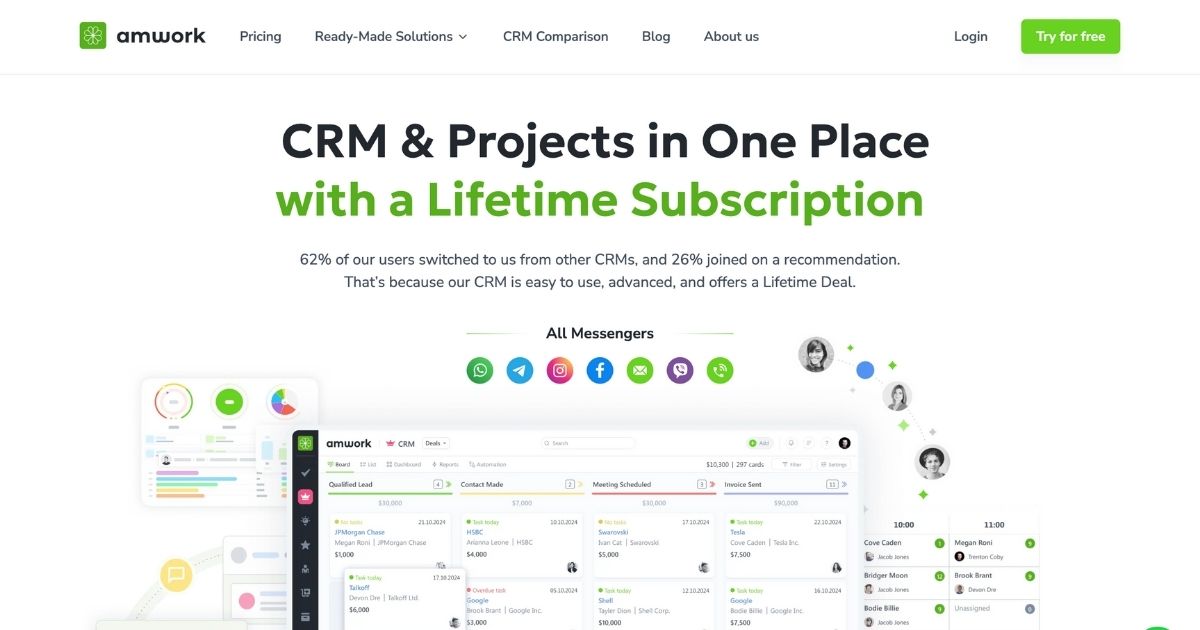 Amwork: CRM & projects tool