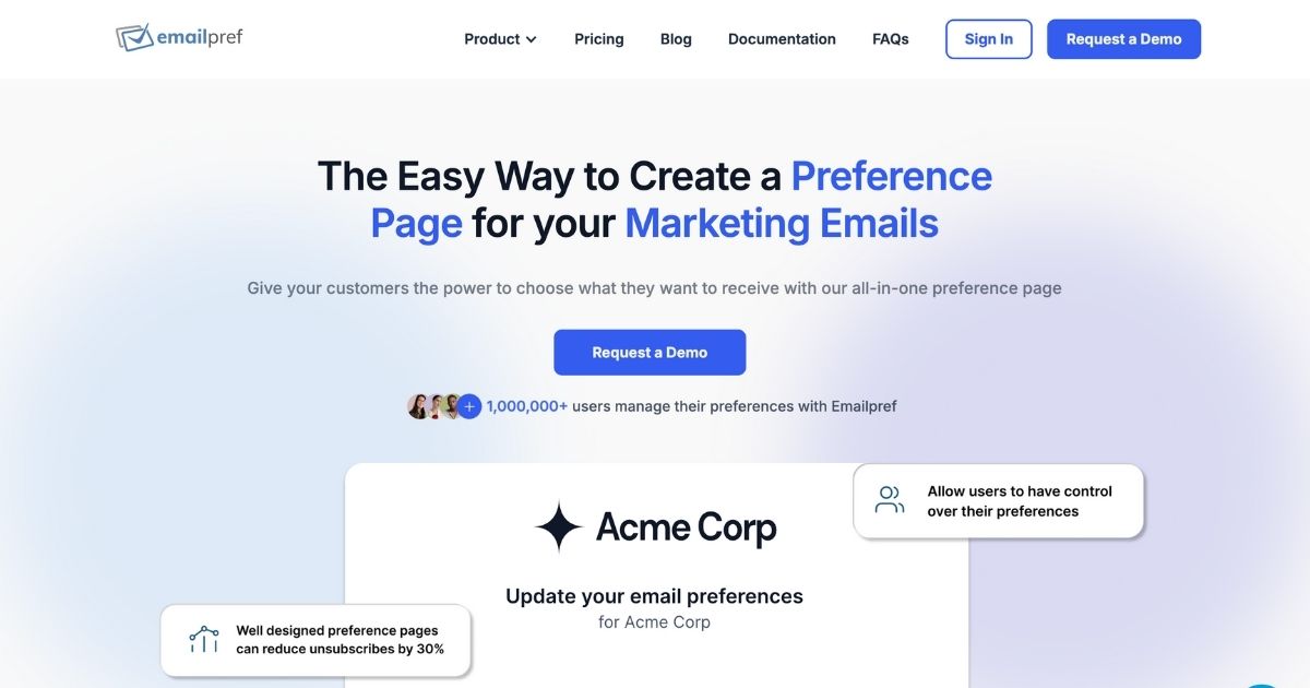 emailpref: Email preference page creator