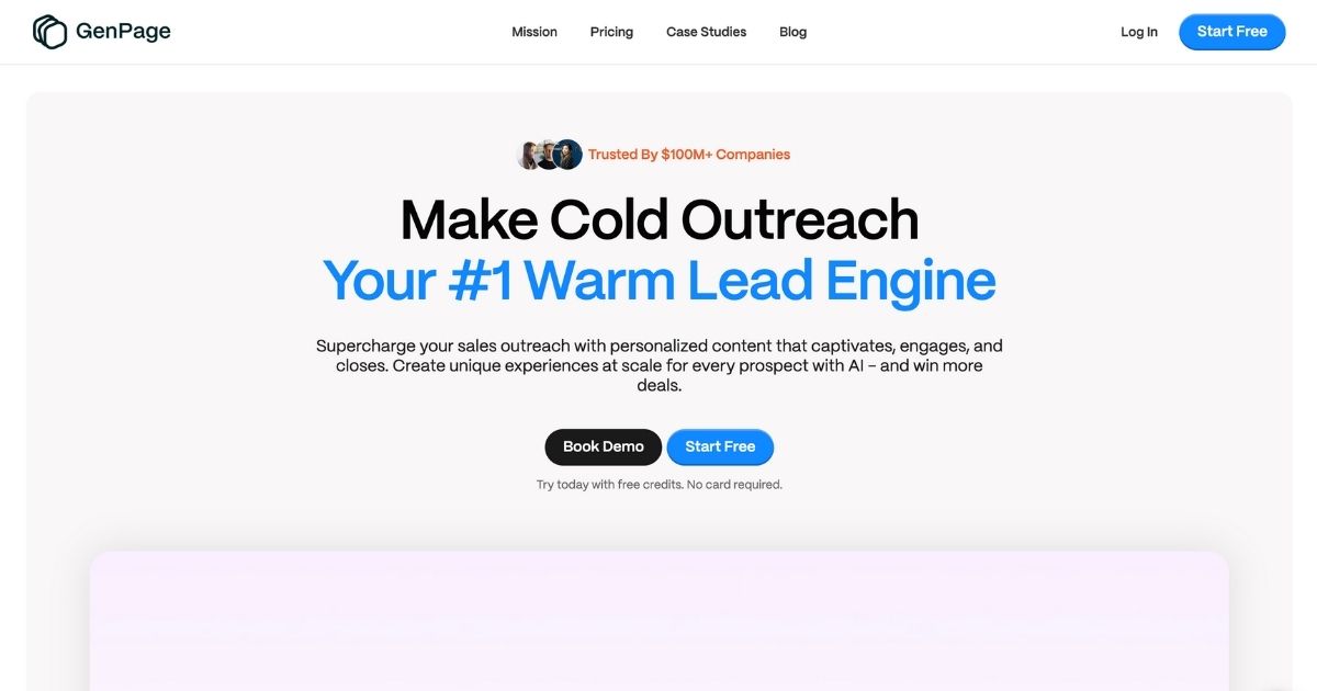 GenPage: Personalized landing pages