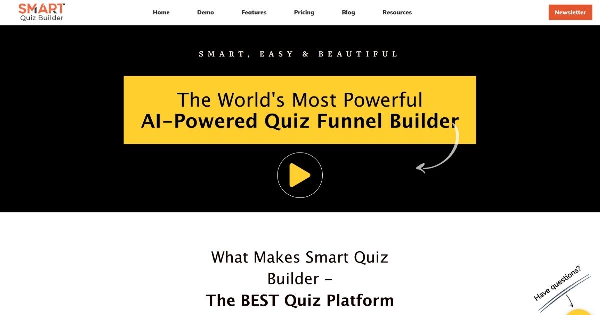 SmartQuizBuilder: Ai quiz funnel builder