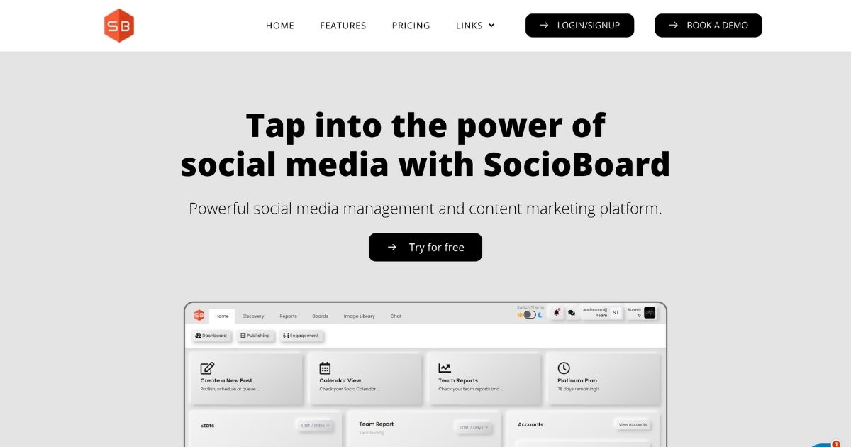 SocioBoard: Social media management solution