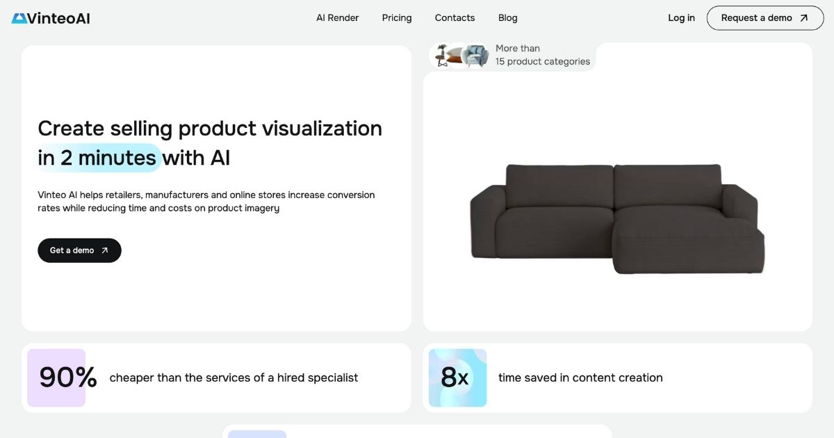 Vinteo: AI product visualization tool