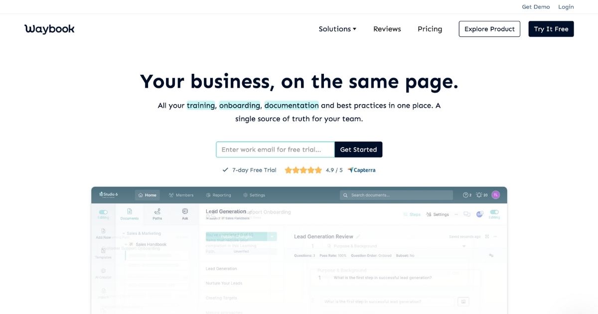 Waybook: Business training & documentation tool