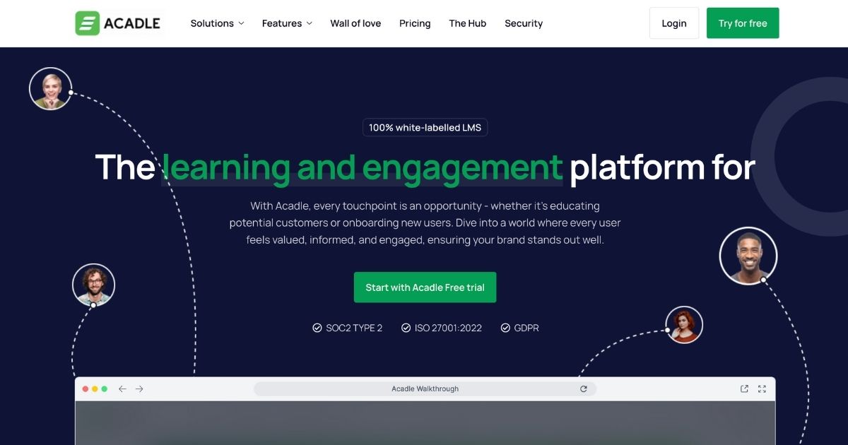 Acadle: Learning management platform