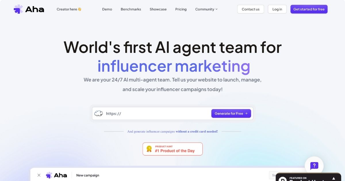 Aha: AI influencer marketing tool
