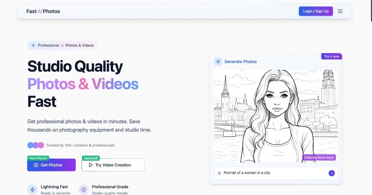 FastAIPhotos: AI photo & video tool