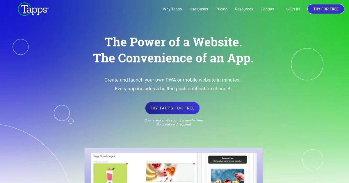 Tapps: Create apps without coding