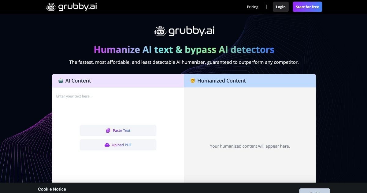 Grubby: AI content humanizer tool
