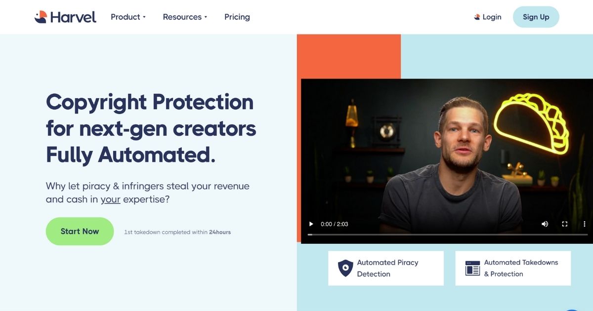 Harvel: Automated copyright protection tool