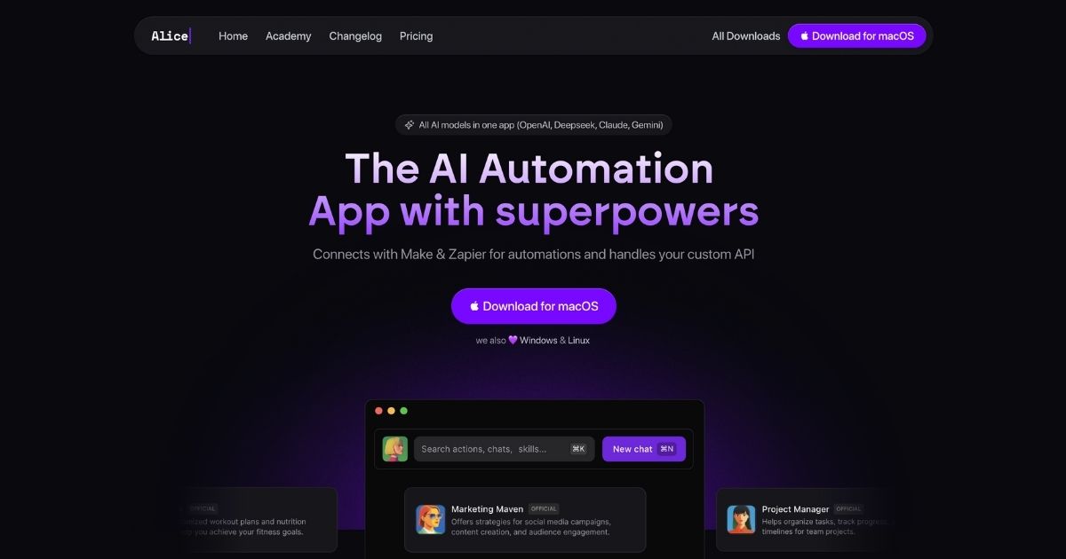 HeyAlice: AI automation tool