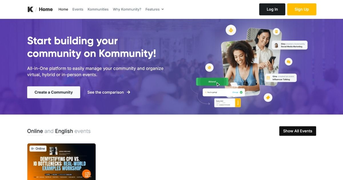 Kommunity: Community building and event management