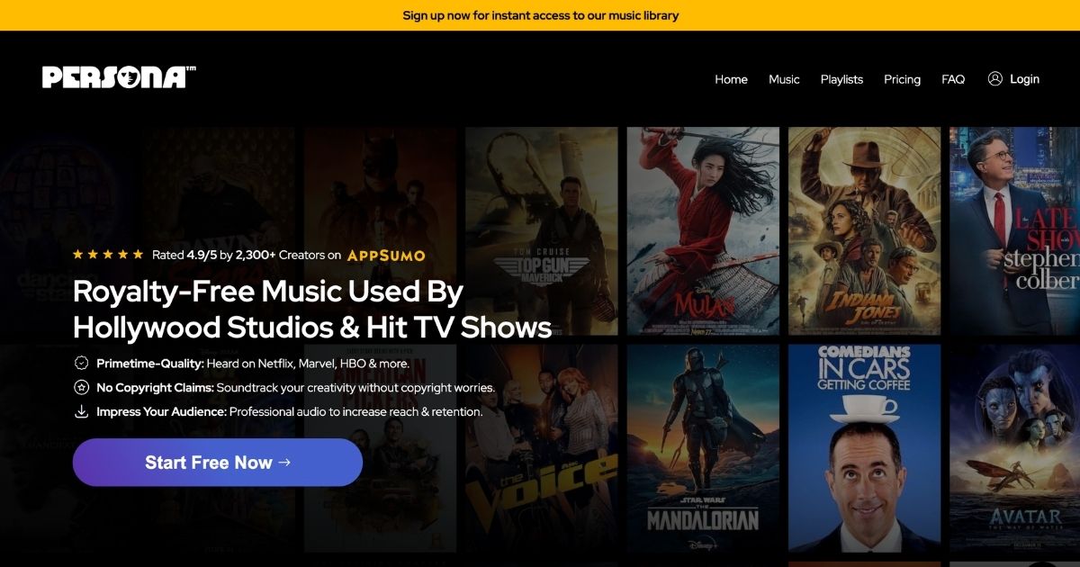 PersonaMusic: Royalty-free music library