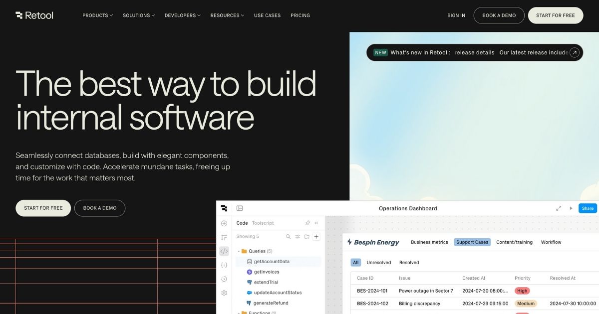 Retool: Internal software building platform