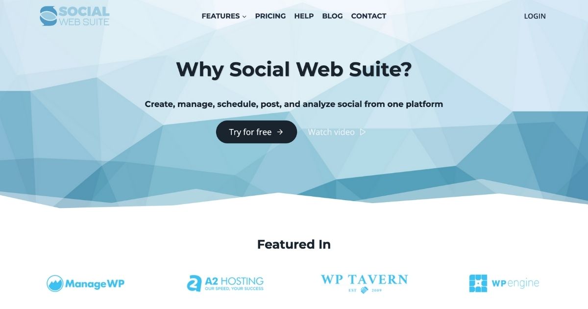 SocialWebSuite: Social media management tool