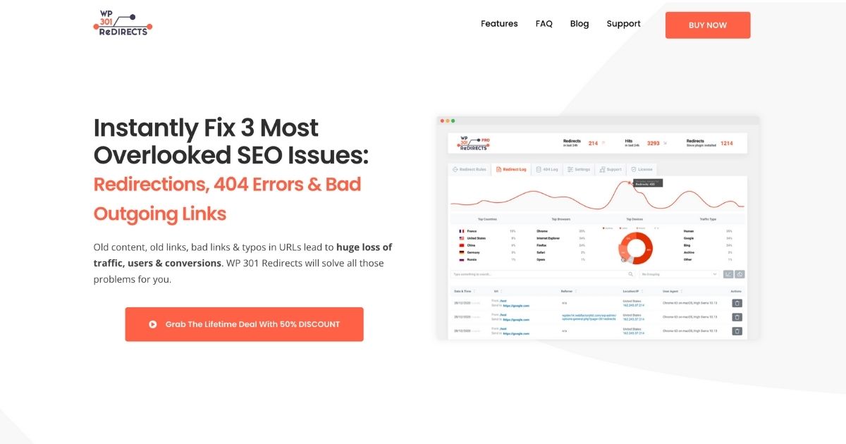 WP301Redirects: Control & fix link errors