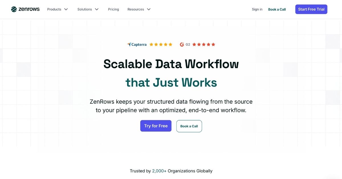 ZenRows: Data workflow tool