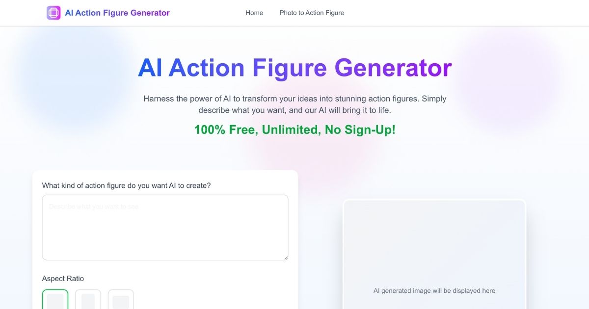 AiActionFigureGenerator: Custom action figure creator