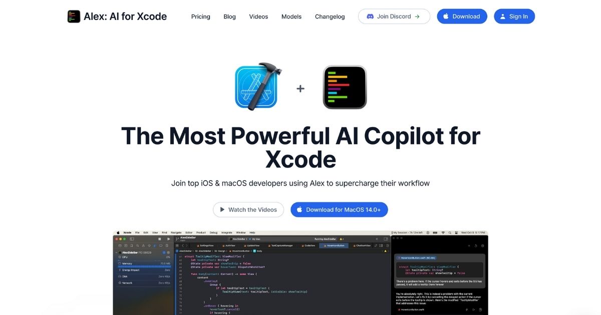 AlexCodes: AI coding assistant for swift developers