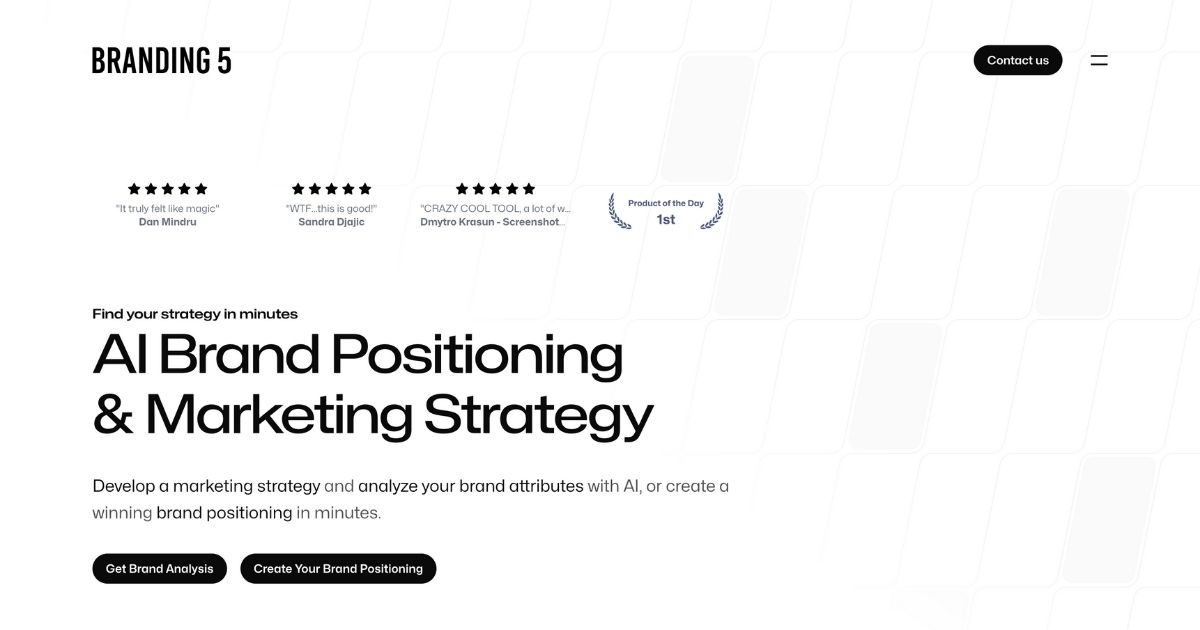 Branding5: AI brand strategy tool