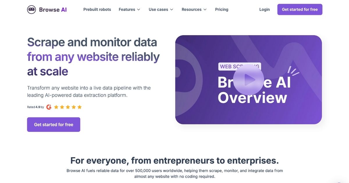 BrowseAI: Data extraction platform for businesses