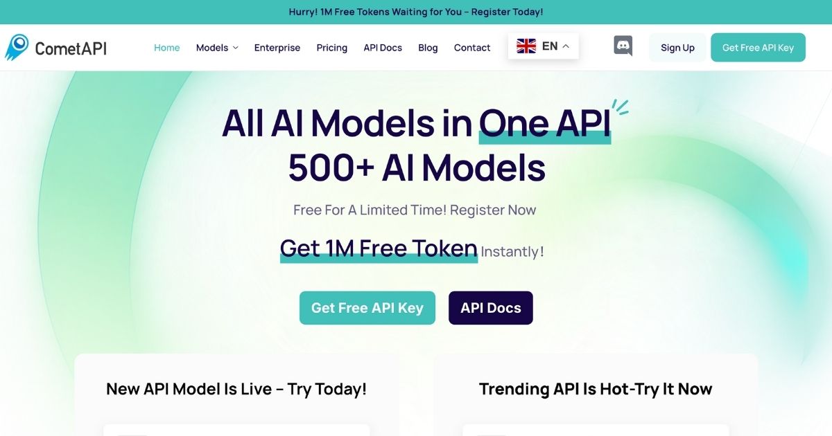 CometAPI: Unified access to 500+ AI models