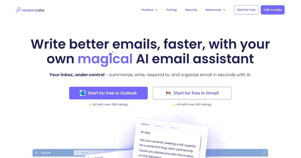 MaestroLabs: AI email assistant