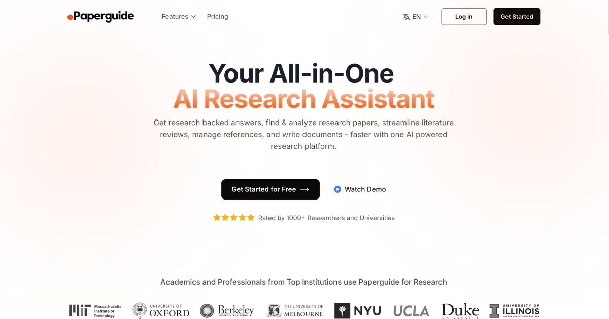 PaperGuide: AI research assistant
