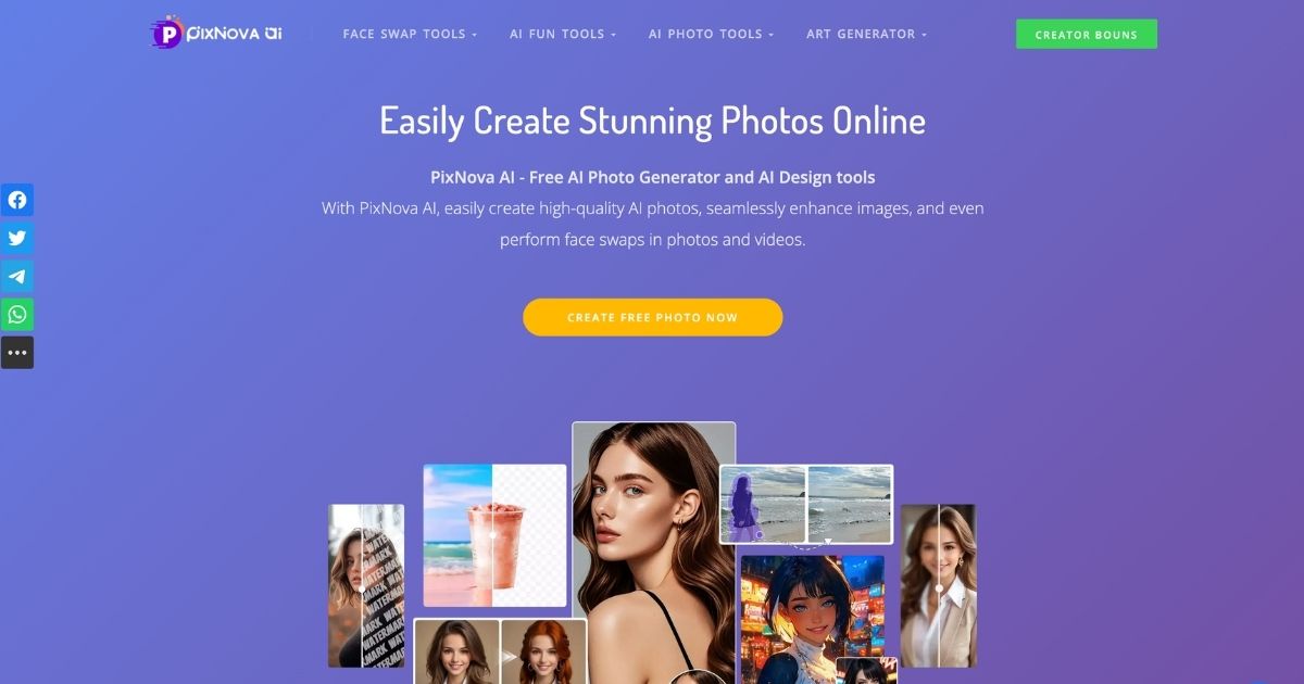 PixNova: Creative AI photo editor