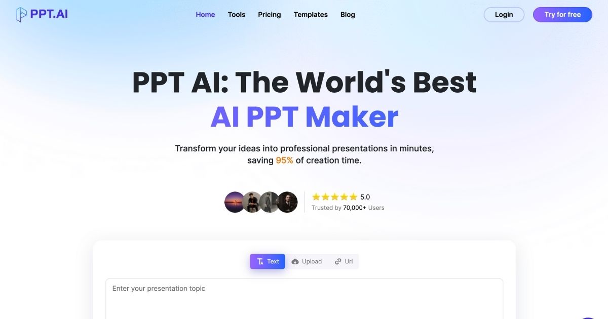 pptAI: Intelligent presentation creation tool