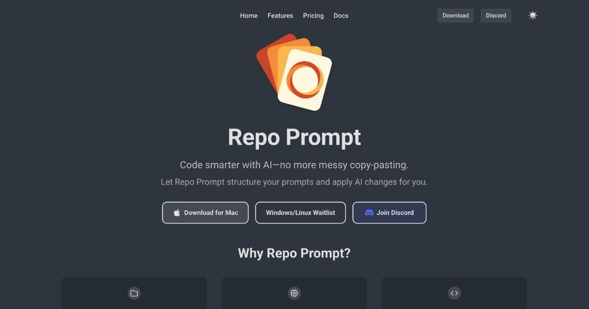 RepoPrompt: AI code optimization