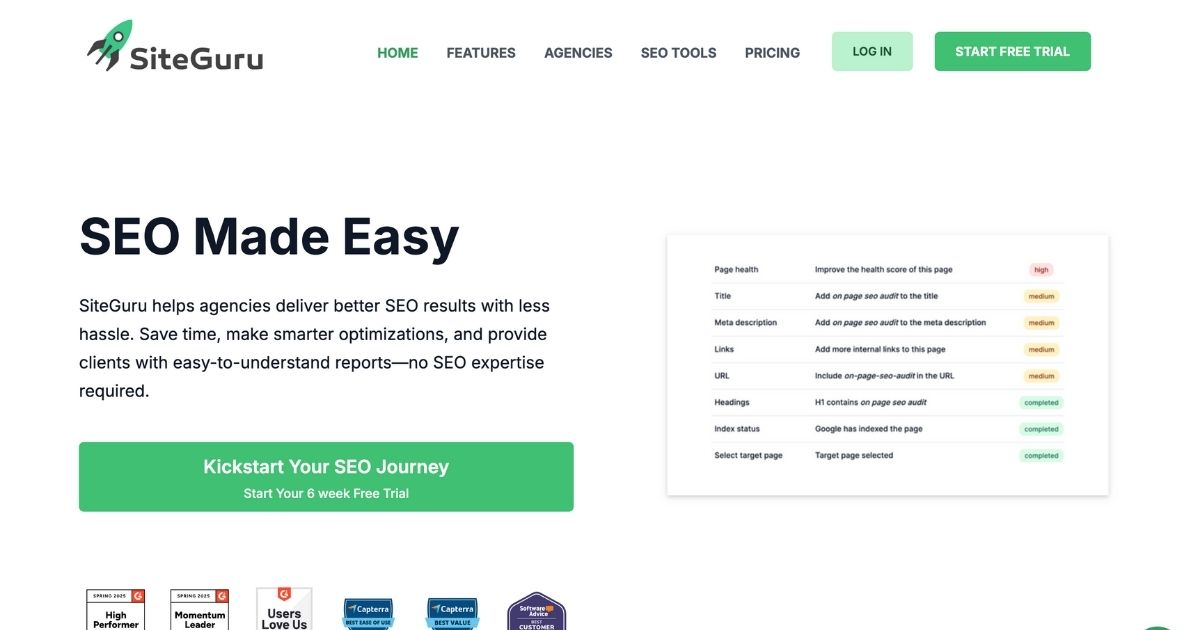 SiteGuru: SEO optimization platform