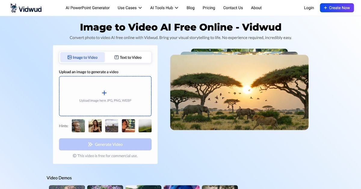 VidwudImageToVideo: Convert images to videos