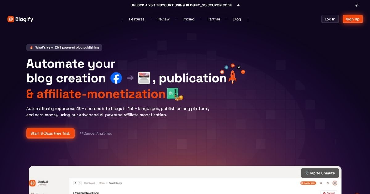 Blogify: Automated blog creation tool