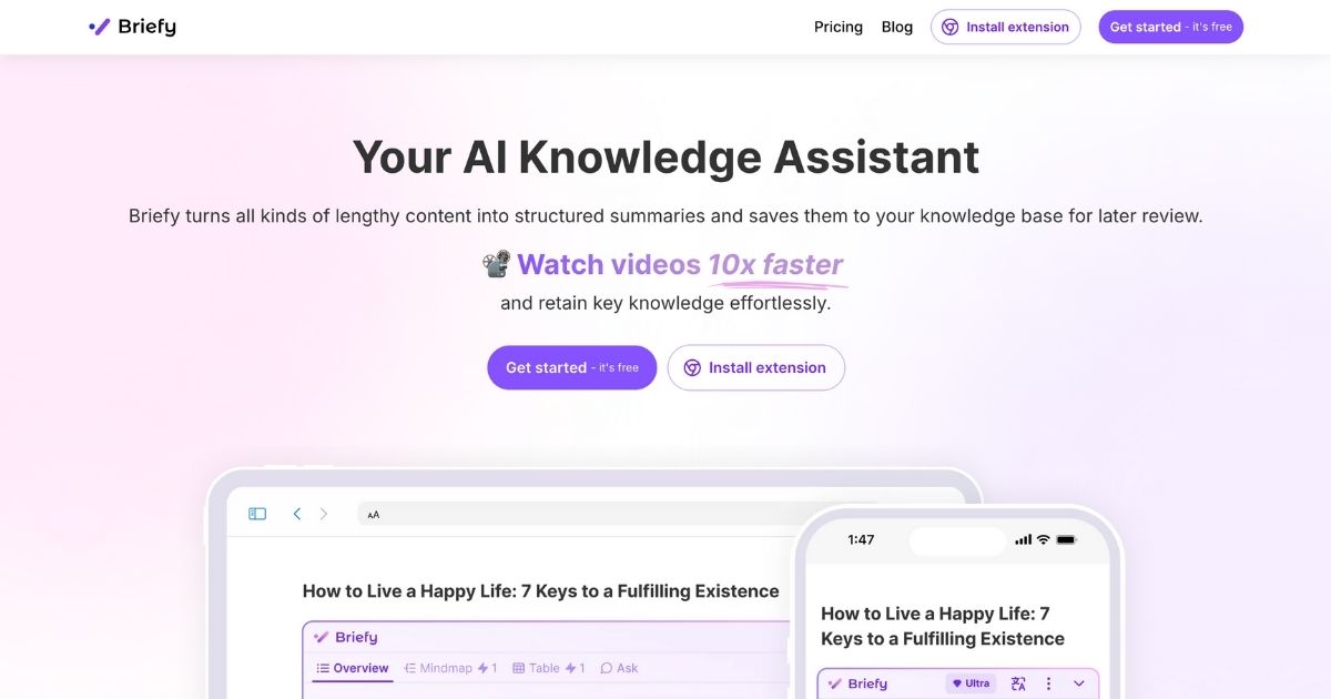 Briefy: AI content summarizer