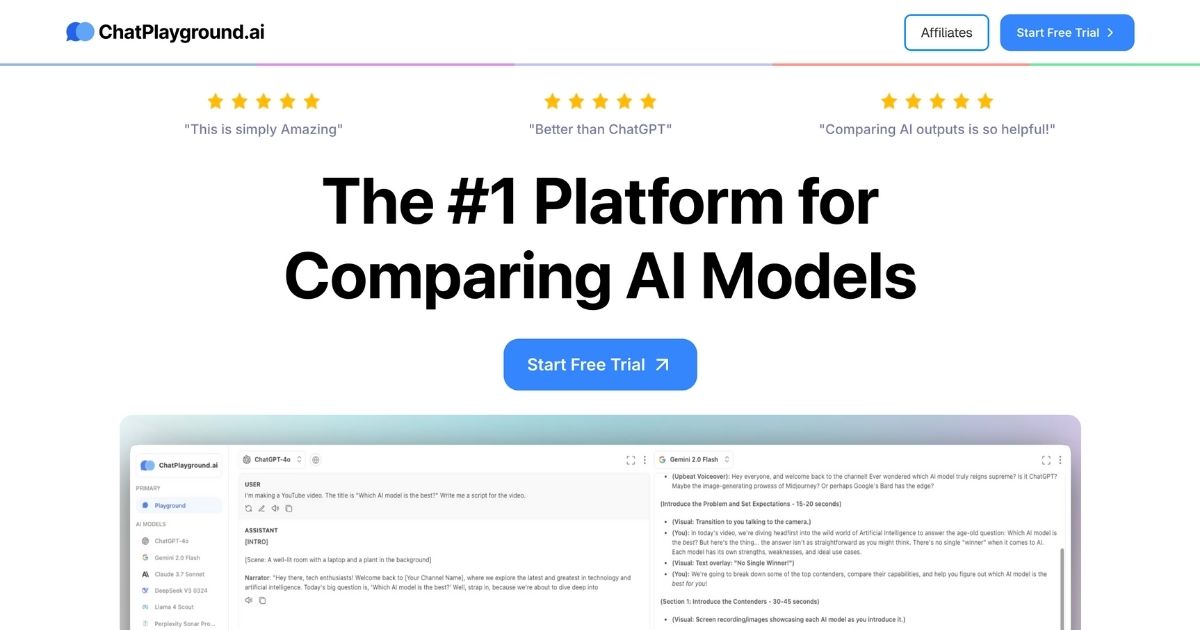 ChatPlaygroundAi: AI model comparison tool